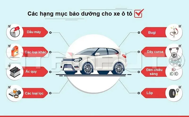 Các Cấp Bảo Dưỡng Ô Tô Theo Km và Thời Gian